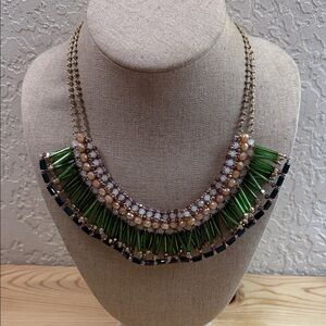 INC International Concepts Green and Gold Statement Necklace